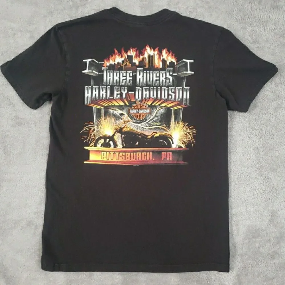 Harley Davidson T Shirt Screw It Let's Ride Three Rivers PA 2008 Men's Sz M